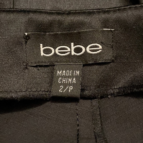 Bebe Black Satiny Ankle Zip Leggings - Picture 5 of 8